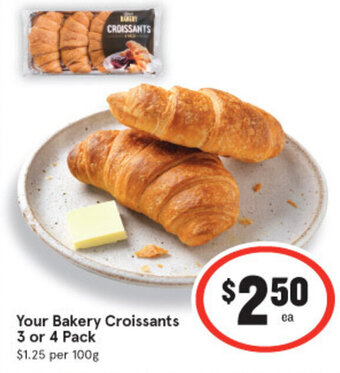 IGA Your Bakery Croissants 3 or 4 Pack offer
