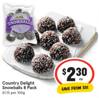 IGA Country Delight Snowballs 8 pack offer