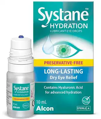 healthylife Systane Hydration Lubricant Eye Drops Preservative Free 10ml offer