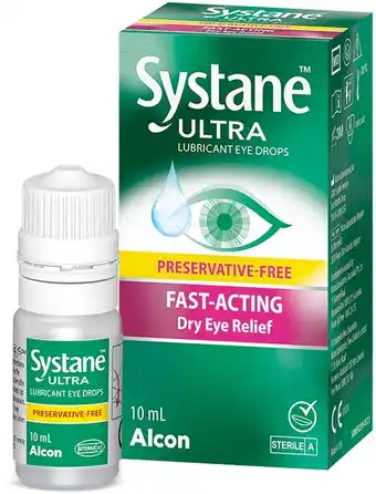 healthylife Systane Ultra Lubricant Eye Drops Fast Acting Preservative Free 10ml offer