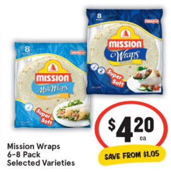 IGA Mission Wraps 6-8 pack offer