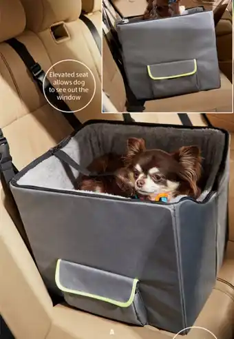 ALDI Elevated Dog Booster Seat with Storage Compartments offer