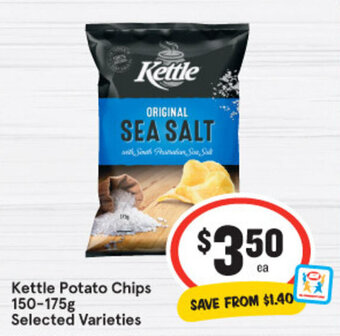 IGA Kettle Potato Chips 150-175g offer