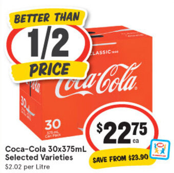 IGA Coca-Cola 30x375ml offer
