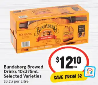 IGA Bundaberg Brewed Drinks 10x375ml offer