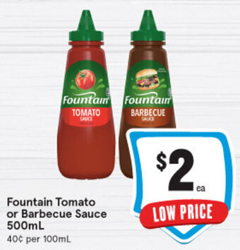 IGA Fountain Tomato or Barbecue Sauce 500ml offer