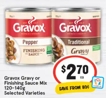 IGA Gravox Gravy or Finishing Sauce Mix 120-140g offer