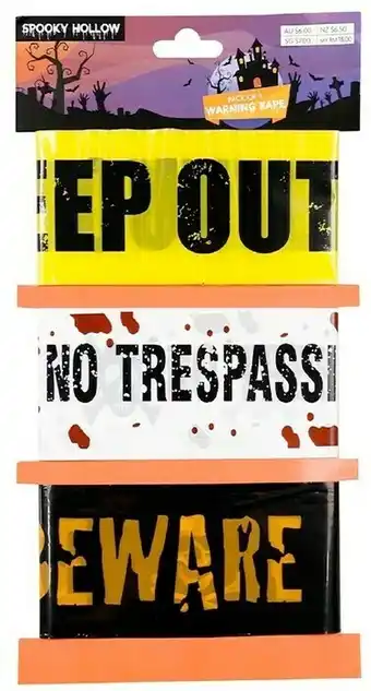 Spotlight 30% off Spooky Hollow Keep Out Tape 3 Pack offer