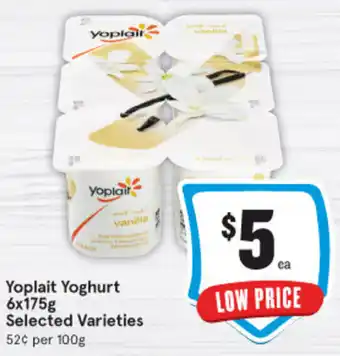 IGA Yoplait Yoghurt 6x175g offer