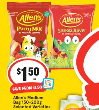 IGA Allen's Medium Bag 150g-200g offer
