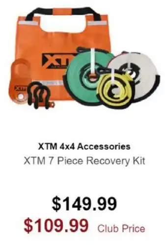 SuperCheap Auto XTM 4x4 Accessories XTM 7 Piece Recovery Kit offer