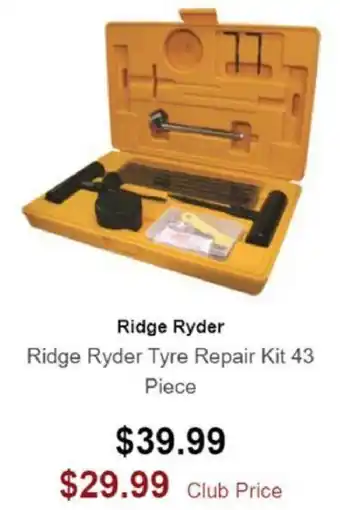SuperCheap Auto Ridge Ryder Tyre Repair Kit 43 Piece offer