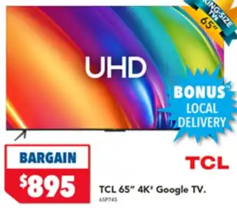 Harvey Norman TCL 65" 4K* Google TV offer