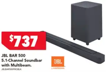 Harvey Norman JBL BAR 500 5.1-Channel Soundbar with Multibeam offer