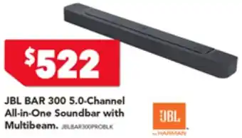 JBL BAR 300 5.0-Channel All-in-One Soundbar with Multibeam