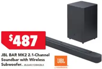 Harvey Norman JBL BAR MK2 2.1-Channel Soundbar with Wireless Subwoofer offer