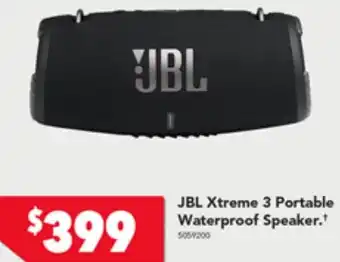 Harvey Norman JBL Xtreme 3 Portable Waterproof Speaker offer