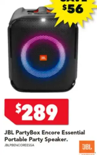 Harvey Norman JBL PartyBox Encore Essential Portable Party Speaker offer