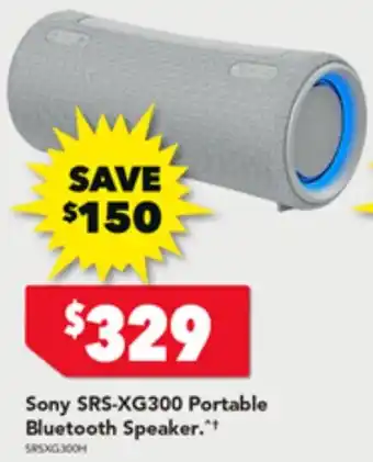 Harvey Norman Sony SRS-XG300 Portable Bluetooth Speaker offer