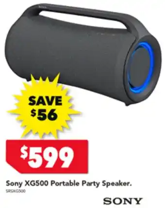Harvey Norman Sony XG500 Portable Party Speaker offer