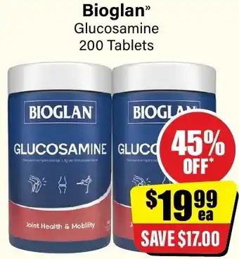 Your Discount Chemist Bioglan Glucosamine 200 Tablets offer