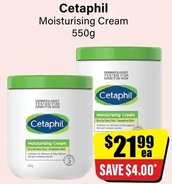 Your Discount Chemist Cetaphil Moisturising Cream 550g offer