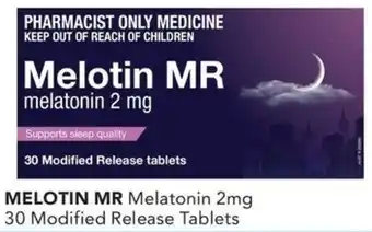 Amcal Pharmacies Melotin MR melatonin 2 mg 30 Modified Release tablets offer