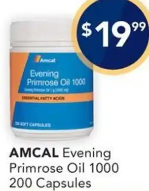 AMCAL Evening Primrose Oil 1000 200 Capsules