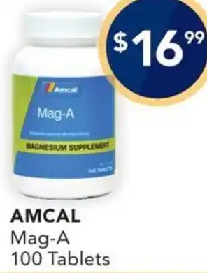Amcal Pharmacies AMCAL Mag-A 100 Tablets offer