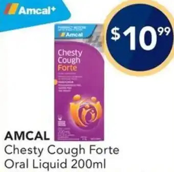 Amcal Pharmacies AMCAL Chesty Cough Forte Oral Liquid 200ml offer