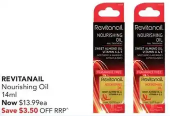 Amcal Pharmacies REVITANAIL Nourishing Oil 14ml offer