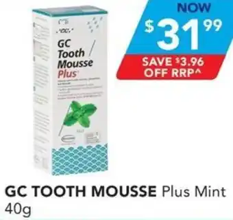 Amcal Pharmacies GC TOOTH MOUSSE Plus Mint 40g offer