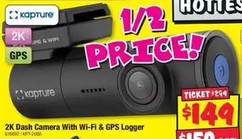 JB Hi-Fi 2K Dash Camera With Wi-Fi & GPS Logger offer