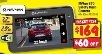 JB Hi-Fi MiVue 870 Safety Dash Camera offer