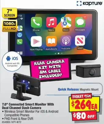 JB Hi-Fi 7.0" Connected Smart Monitor With Dual Channel Dash Camera offer