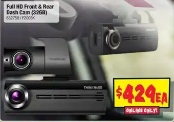 JB Hi-Fi Full HD Front & Rear Dash Cam (32GB) offer