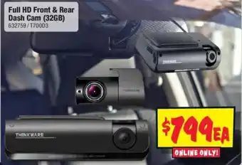 JB Hi-Fi Full HD Front & Rear Dash Cam (32GB) offer