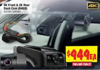 JB Hi-Fi 4K Front & 2K Rear Dash Cam (64GB) offer