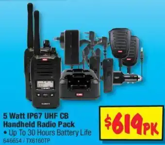 JB Hi-Fi 5 Watt IP67 UHF CB Handheld Radio Pack offer