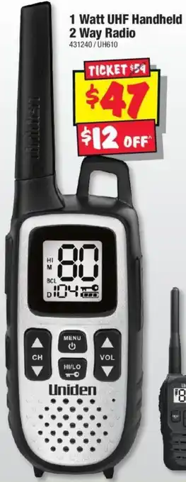 JB Hi-Fi 1 Watt UHF Handheld 2 Way Radio offer
