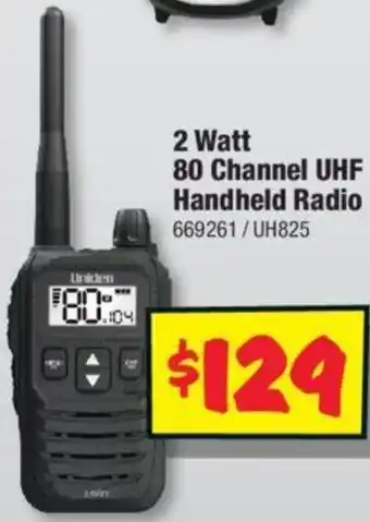 JB Hi-Fi 2 Watt 80 Channel UHF Handheld Radio offer