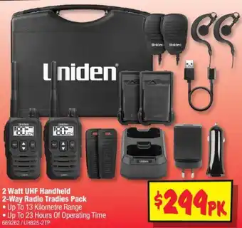 2 Watt UHF Handheld 2-Way Radio Tradies Pack