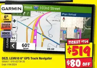 JB Hi-Fi DEZL LGV610 6" GPS Truck Navigator offer