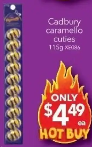 Cheap as Chips Cadbury caramello cuties 115g offer