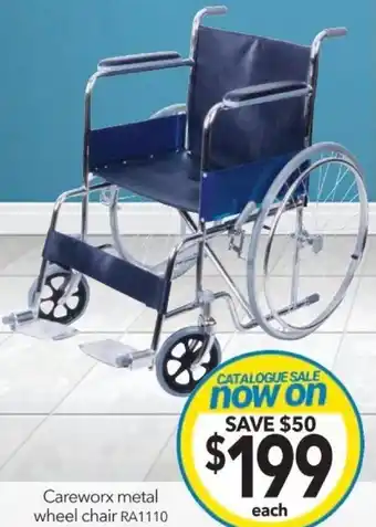 Cheap as Chips Careworx metal wheel chair offer