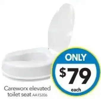 Careworx elevated toilet seat
