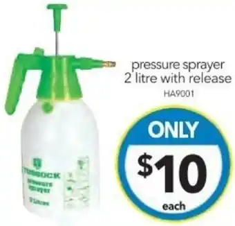 pressure sprayer 2 litre with release