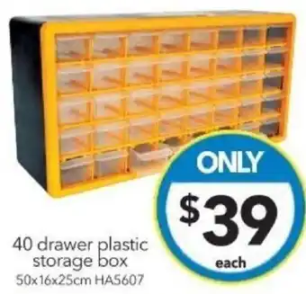 Cheap as Chips 40 drawer plastic storage box offer