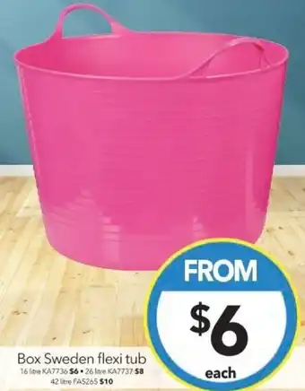 Cheap as Chips Box Sweden flexi tub offer