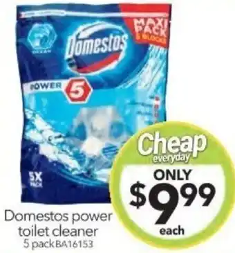 Cheap as Chips Domestos power toilet cleaner 5 pack offer